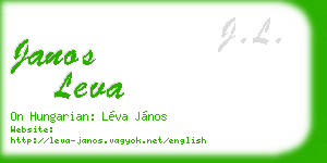 janos leva business card
