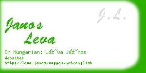 janos leva business card